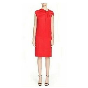 St. John Red Sating Dress